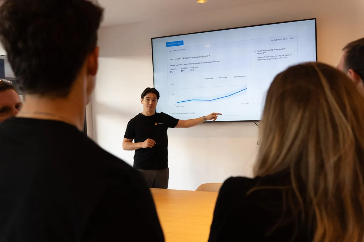 Weekly performance review with the team